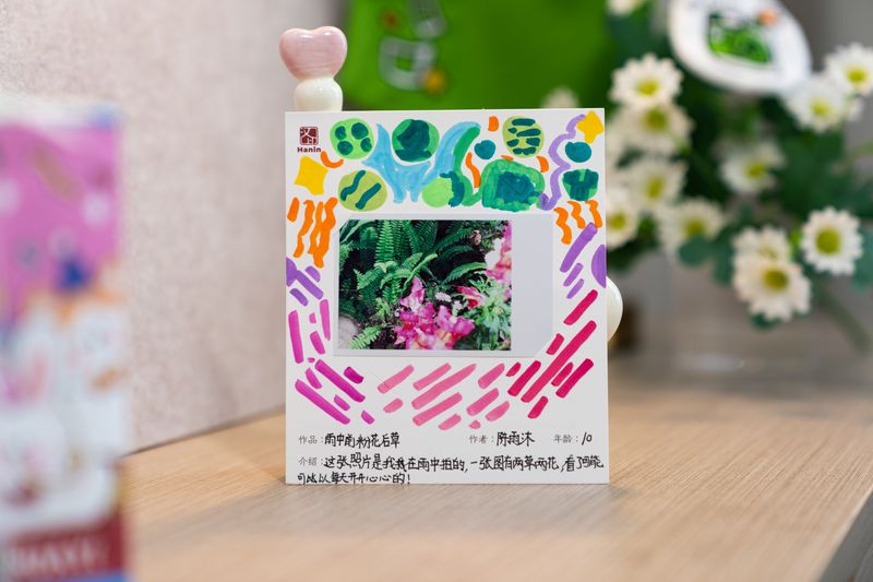 汉印拍立得文章 雨中前粉花后草 汉印拍立得文章 雨中前粉花后草